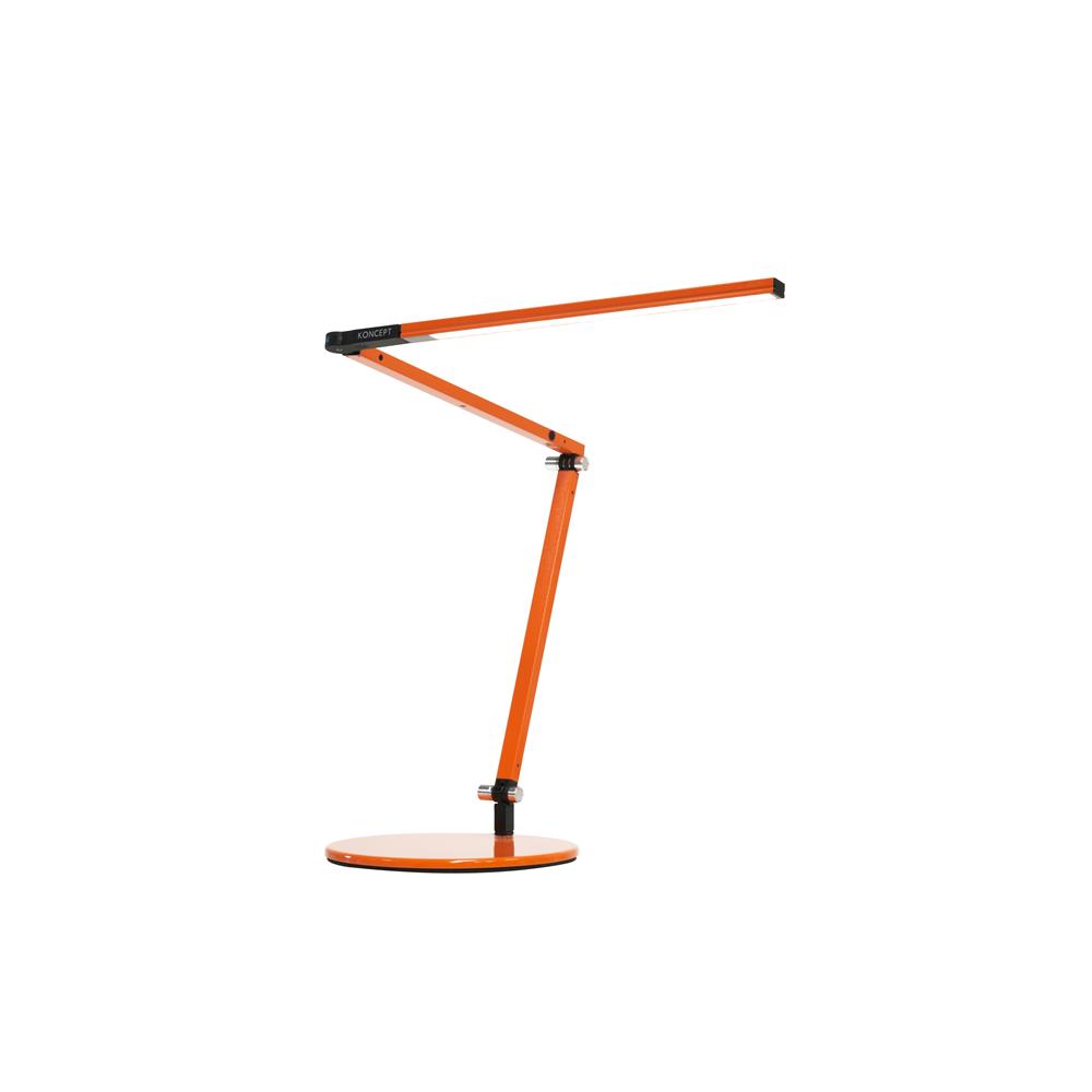 Koncept Lighting AR3100-WD-ORG-HWS Z-Bar mini Desk Lamp with Metallic Black hardwire wall mount (Warm Light; Orange)